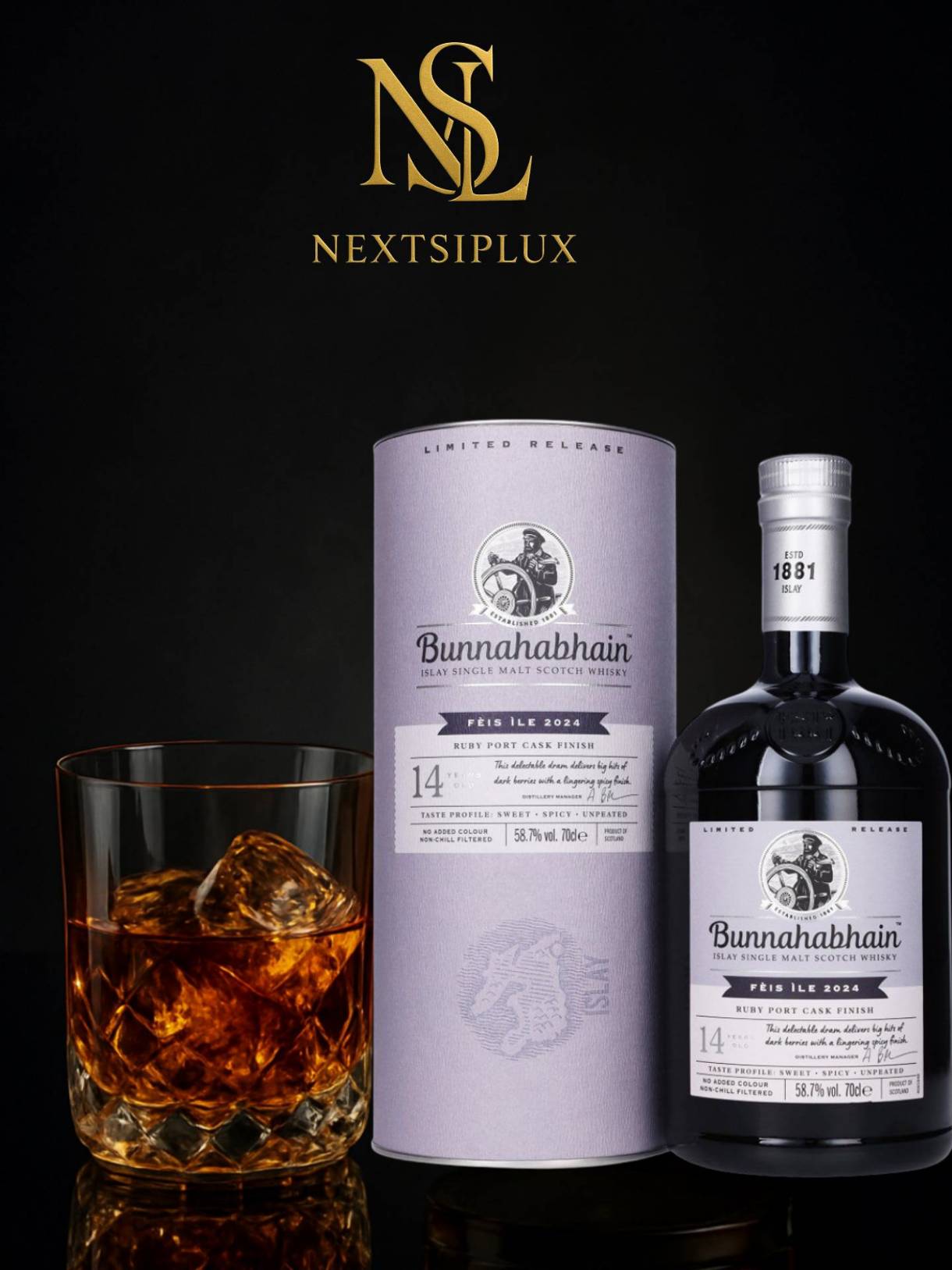 Bunnahabhain 14 YO Ruby Port Cask Finish